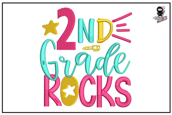 2nd Grade Rocks: A Seasonal Embroidery Review