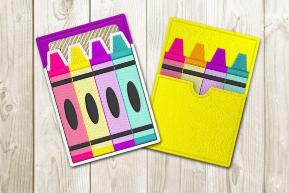 4 Crayons Gift Card Holder ITH Applique Review
