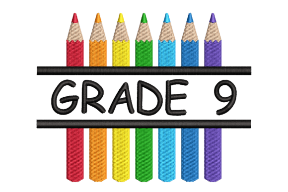 Grade 9 Split Colored Pencils: A Fresh Back To School Design for Business Branding