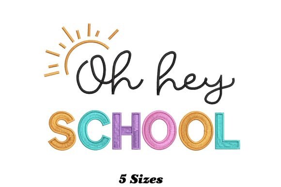 Hey School Embroidery: Whimsical Charm for Gifts