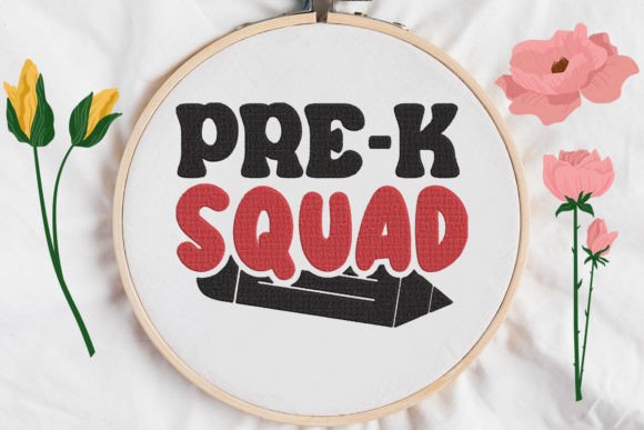 Pre-K Squad, Kids First Day of School Embroidery Design Review