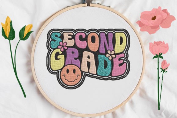 Second Grade, Back to School: Embroidery Review