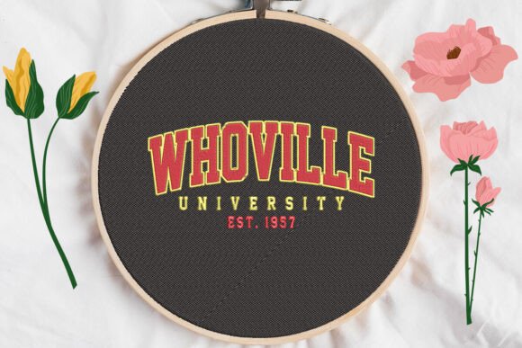 Whovile University Embroidery Design Review
